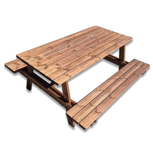 Tavolo legno con - tavolo, panche