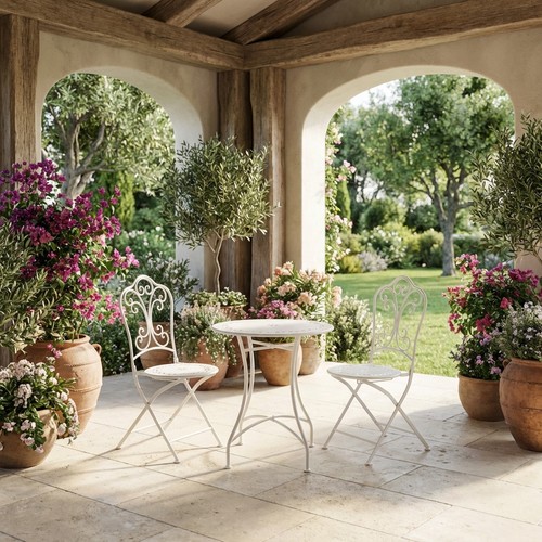 Tavolo giardino rotondo set - da,